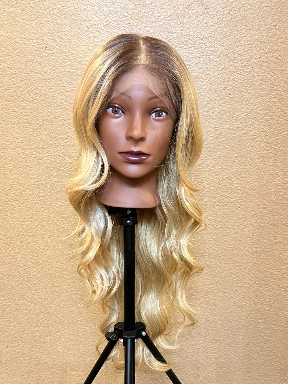 Blonde Long Wavy Lace Front Wig - Natural Blonde